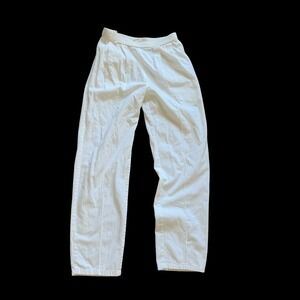 90's Jimmy'z Surf White Cotton Skate Pants Velcro Adjustable Waist Small